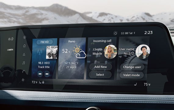 Nissan ARIYA interior view with digital dashboard | Taylor's Auto Max Nissan in Great Falls MT