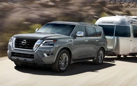 2023 Nissan Armada towing an airstream | Taylor's Auto Max Nissan in Great Falls MT